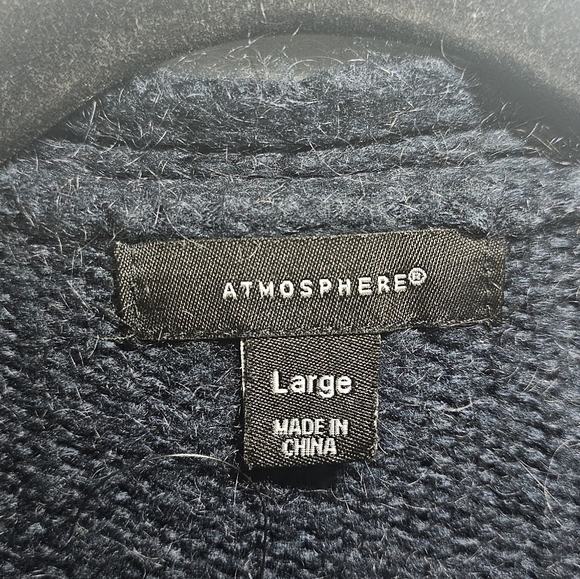 Atmosphere Oversized Navy Blue Cardigan - Picture 3 of 4